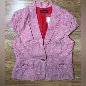 7th Avenue Design Studio NY & Co Pink / Red Sleeveless Vest Size 12 NWT